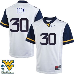 Men's West Virginia Mountaineers NCAA #30 Henry Cook White Authentic Nike Stitched College Football Jersey IV15U81RH